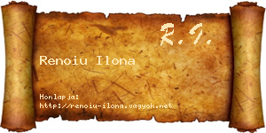 Renoiu Ilona névjegykártya